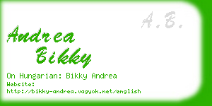 andrea bikky business card